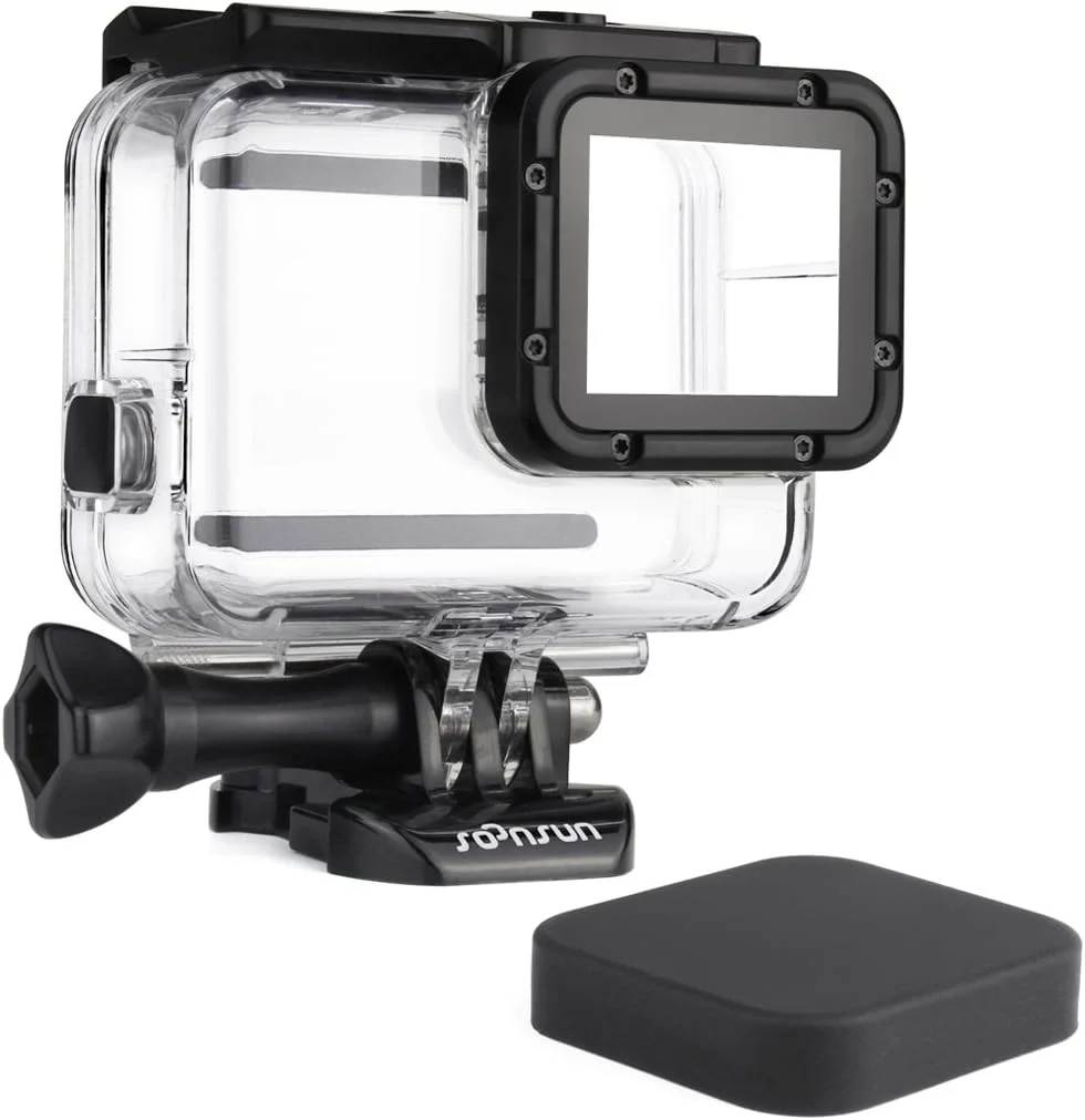 محفظه ضد آب SOONSUN برای GoPro Hero 7/6/5 Black و Hero (2018) – محفظه غواصی زیر آب 45 متری برای غواصی اسکوبا، غواصی سطحی، موج سواری و ماجراجویی در اعماق دریا