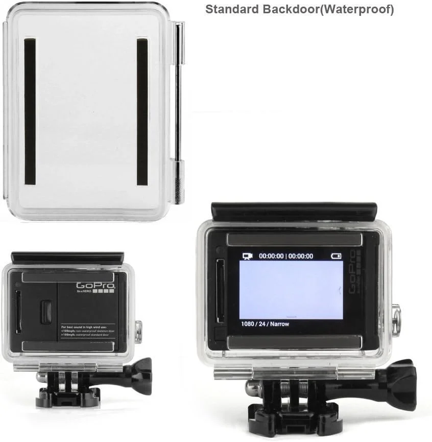 کاور درب پشتی SOONSUN برای کیس ضدآب استاندارد GoPro Hero 3+ Hero 4 (درب پشتی استاندارد + درب پشتی اسکلتی + درب پشتی لمسی LCD) - درب پشتی سایز استاندارد