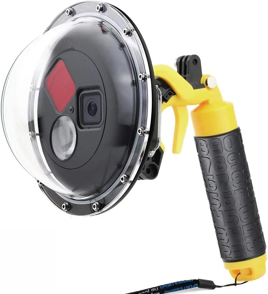 پورت دام SOONSUN برای GoPro Hero 8 Black، لنز دام ضد آب مناسب غواصی تا عمق 45 متر، دارای فیلتر قرمز داخلی، فیلتر ماکرو 10x و حالت استاندارد برای عکاسی در زیر آب