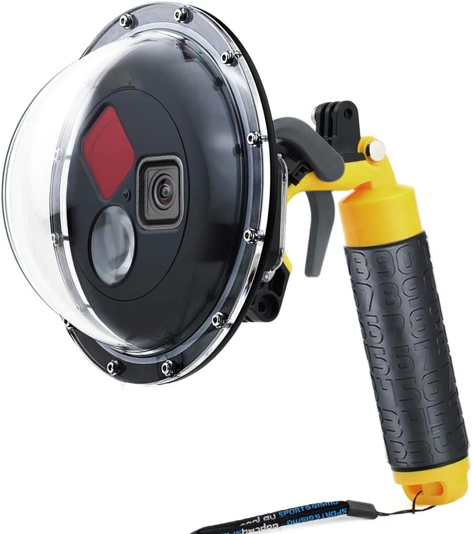 پورت Dome دوربین SOONSUN برای GoPro Hero 9 10 11 12 13 Black، لنز Dome زیر آب با محفظه ضد آب دارای فیلتر قرمز قابل تعویض داخلی، فیلتر ماکرو 10x Close-up و حالت استاندارد