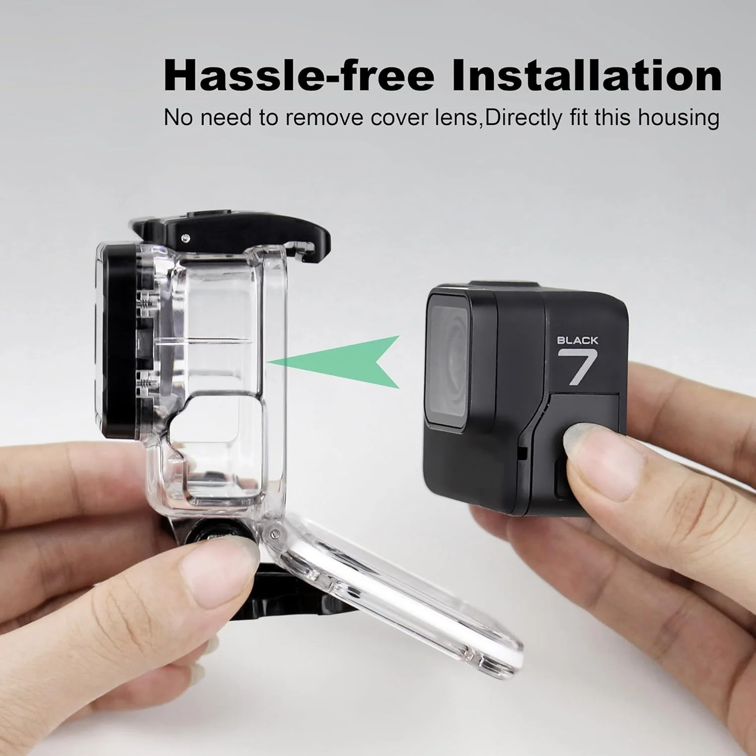 محفظه ضد آب GEPULY با فیلتر غواصی برای دوربین های GoPro Hero 7 6 5 Black و Hero (2018) - عکاسی در عمق 45 متری زیر آب - همراه با فیلترهای قرمز، قرمز روشن و سرخابی