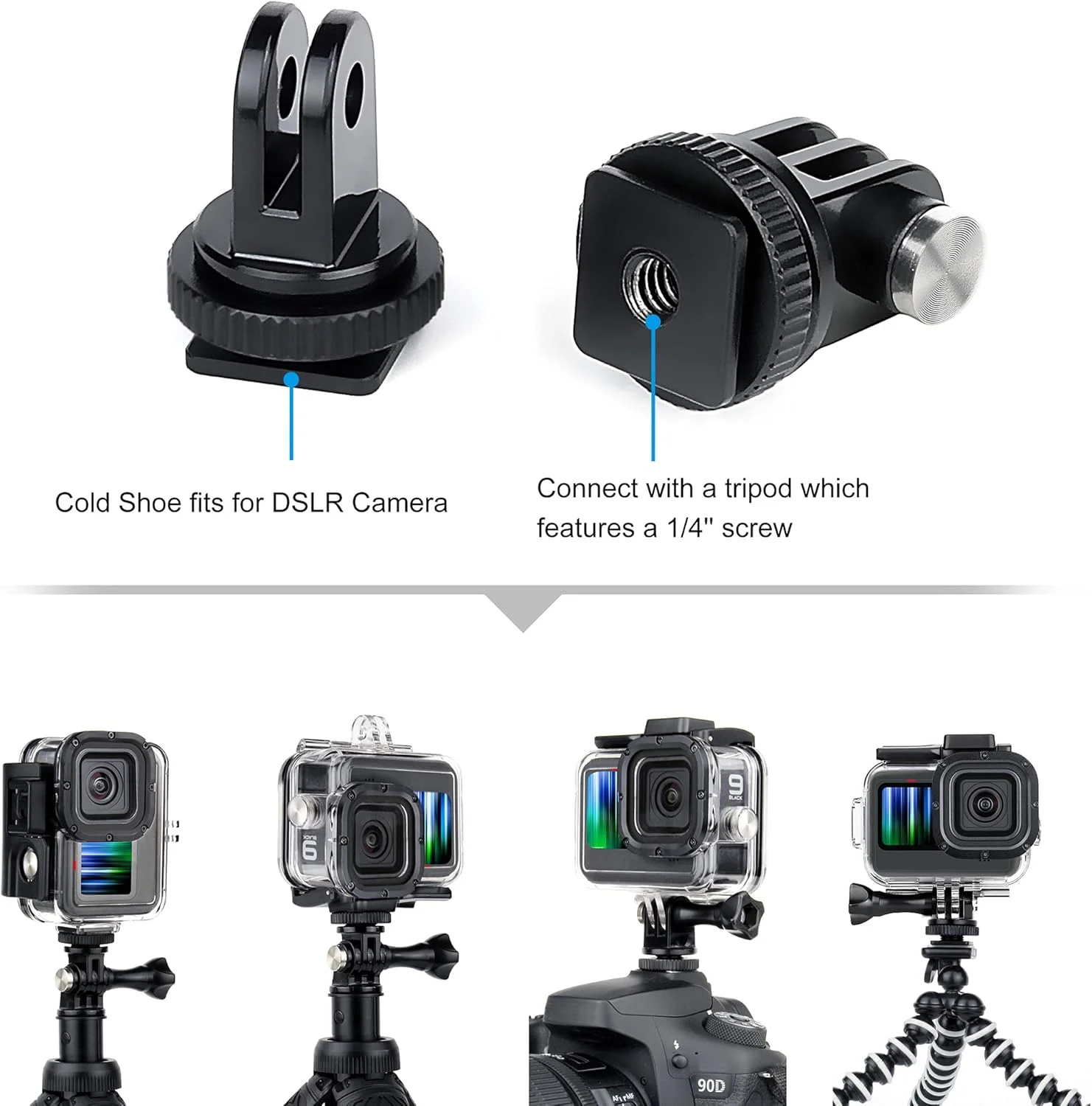 محفظه ضد آب GEPULY برای GoPro Hero 9 10 11 12 13 Black - دارای 2 آداپتور کفشک سرد، محفظه محافظ غواصی 60 متری زیر آب، لوازم جانبی دارای شکاف های کفشک سرد داخلی، لوازم جانبی Go Pro محفظه ضد آب GEPULY برای GoPro Hero 9 10 11 12 13 Black - دارای 2 آداپتور کفشک سرد، محفظه محافظ غواصی 60 متری زیر آب، لوازم جانبی دارای شکاف های کفشک سرد داخلی، لوازم جانبی Go Pro