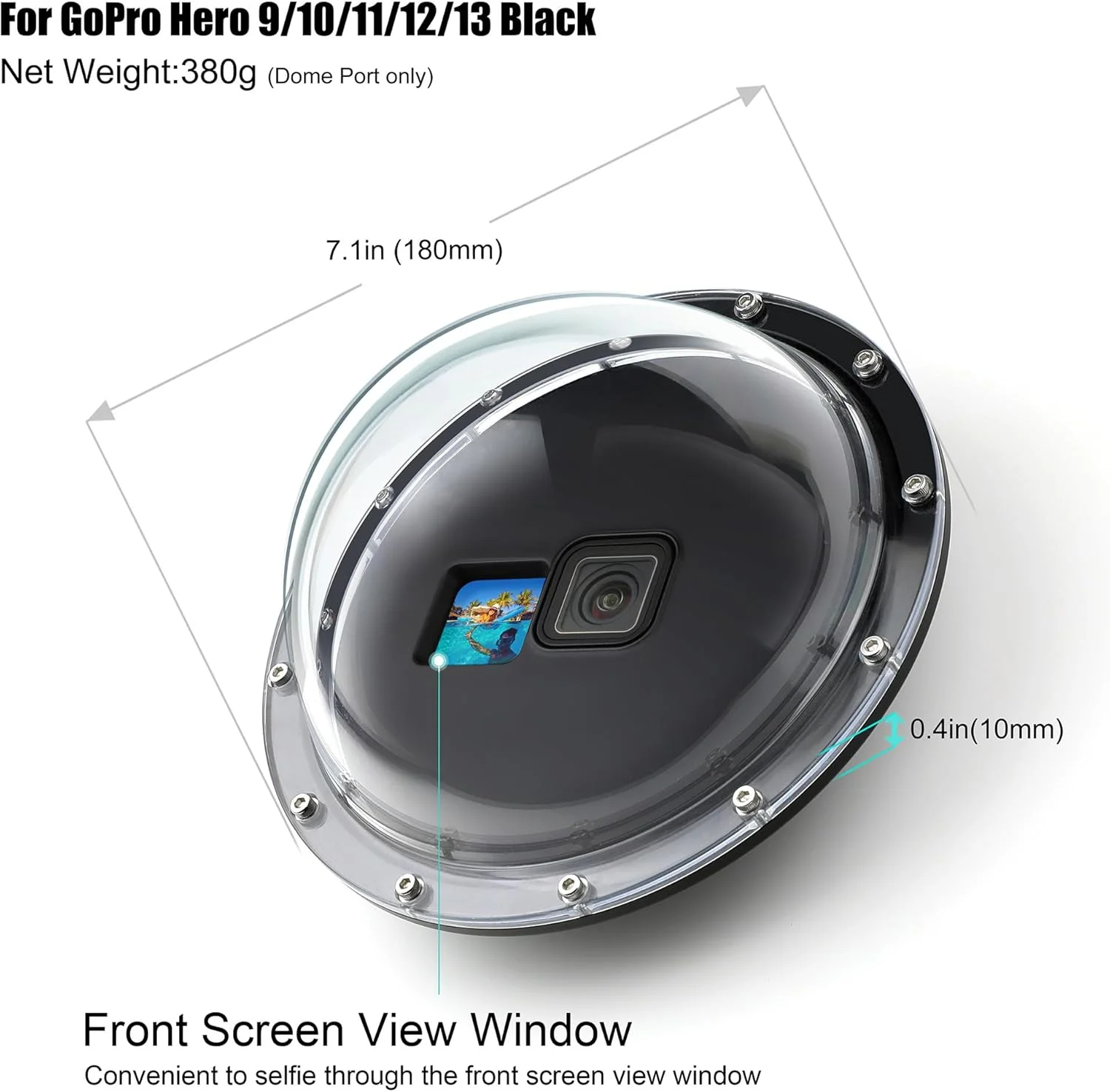 پورت دام GEPULY برای GoPro Hero 9 10 11 12 13 Black - محفظه ضد آب زیر آب + دسته شناور + لوازم جانبی ماشه برای دوربین های اکشن GoPro پورت دام GEPULY برای GoPro Hero 9 10 11 12 13 Black - محفظه ضد آب زیر آب + دسته شناور + لوازم جانبی ماشه برای دوربین های اکشن GoPro