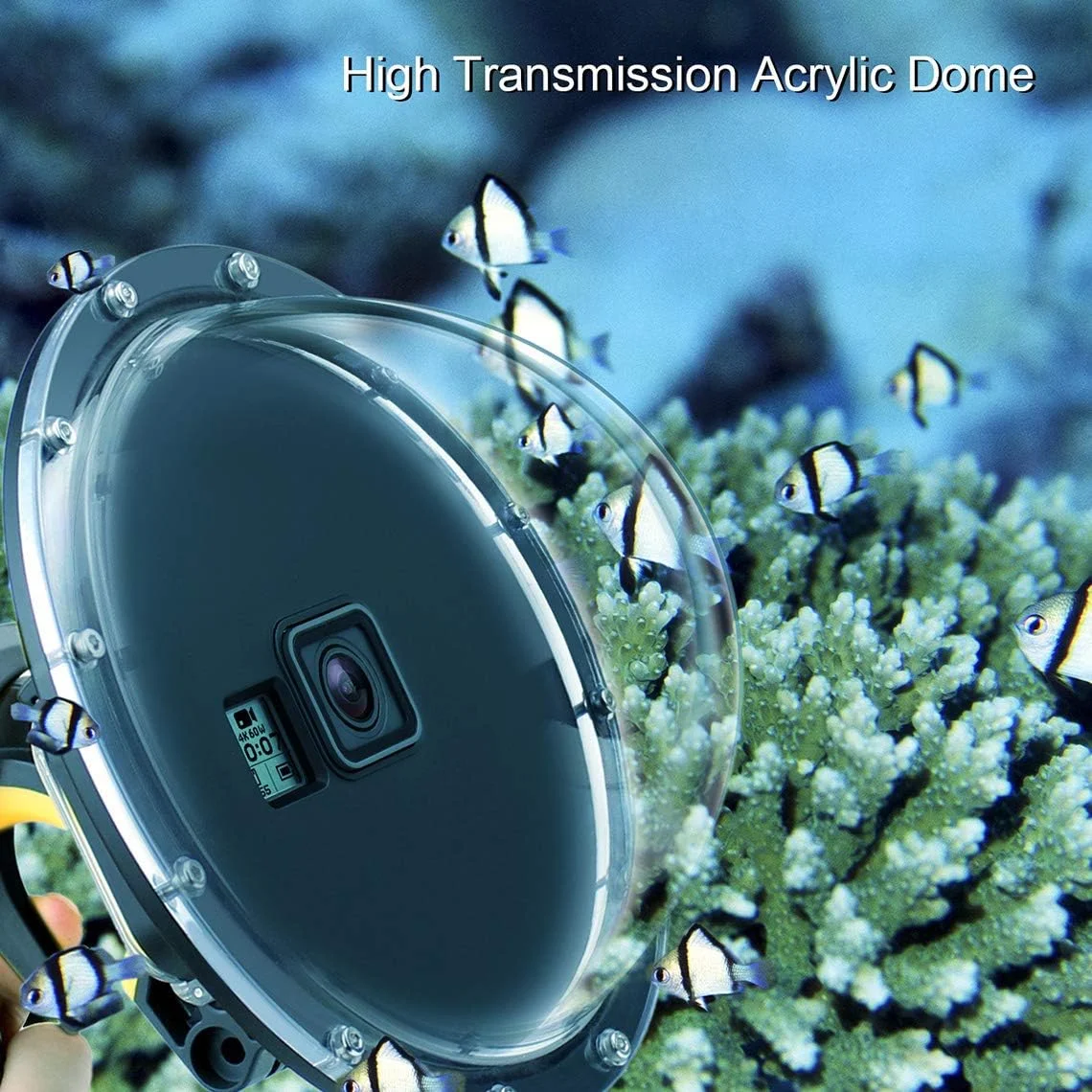 پورت Dome GEPULY برای GoPro Hero 2018/7/6/5 Black - لنز پورت Dome Go Pro با محفظه ضد آب و دستگیره شناور برای Hero7 Silver/White عکاسی در زیر آب پورت Dome GEPULY برای GoPro Hero 2018/7/6/5 Black - لنز پورت Dome Go Pro با محفظه ضد آب و دستگیره شناور برای Hero7 Silver/White عکاسی در زیر آب