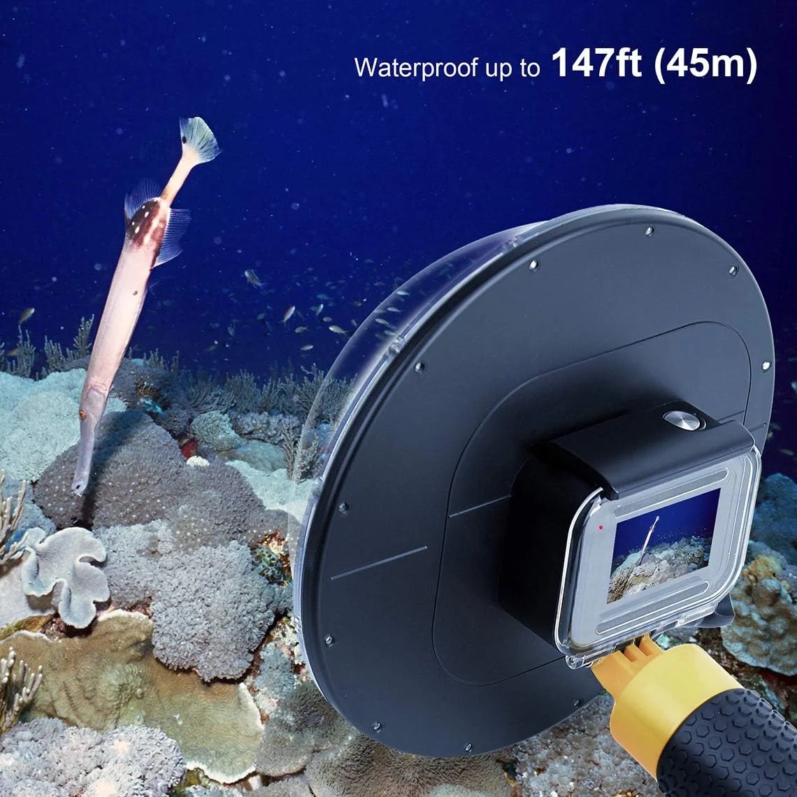 پورت Dome GEPULY برای GoPro Hero 2018/7/6/5 Black - لنز پورت Dome Go Pro با محفظه ضد آب و دستگیره شناور برای Hero7 Silver/White عکاسی در زیر آب پورت Dome GEPULY برای GoPro Hero 2018/7/6/5 Black - لنز پورت Dome Go Pro با محفظه ضد آب و دستگیره شناور برای Hero7 Silver/White عکاسی در زیر آب