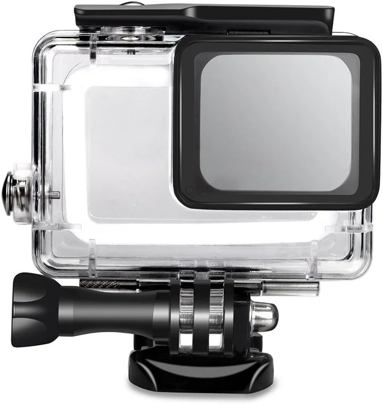 محفظه ضد آب برای دوربین های اکشن GoPro Hero 7 Black - قاب غواصی 45 متری زیر آب با براکت برای دوربین های ورزشی GoPro Hero 6/5 و 7 Black