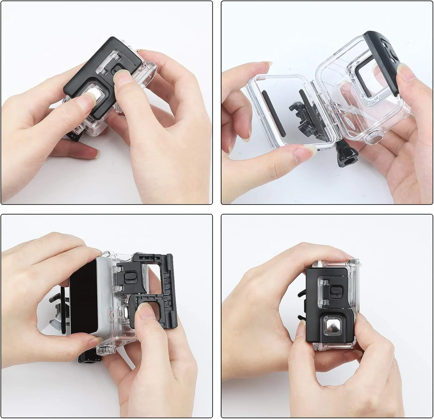 محفظه ضد آب D&F برای HERO7 White و Hero 7 Silver، پوسته محافظ عکاسی زیر آب تا عمق 30 متر با فیلم محافظ صفحه نمایش و لوازم جانبی ضد مه