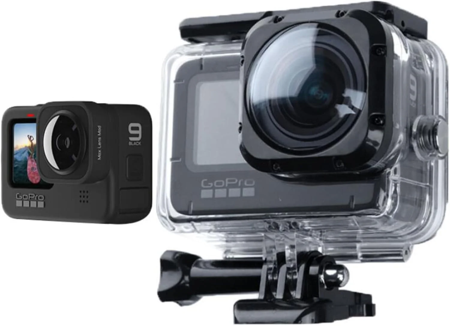 محفظه ضد آب با لنز بزرگ و زاویه دید گسترده، مناسب برای غواصی تا عمق 40 متر، محافظ دوربین های اکشن گو پرو هیرو 12، 11، 10 و 9