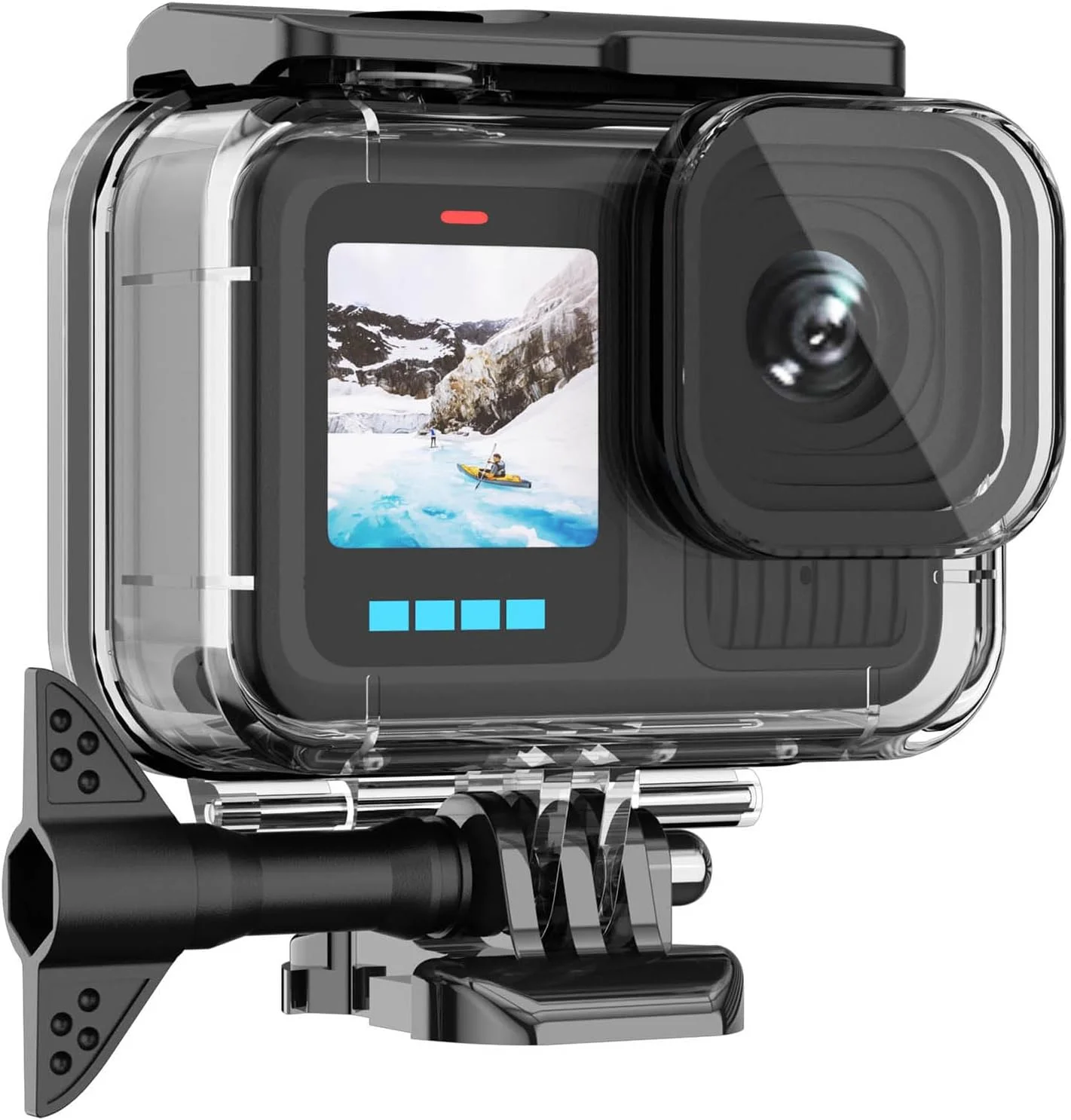 محفظه محافظ ضد آب BO&DQQ سازگار با گو پرو هیرو 13، 12، 11، 10، 9 مشکی، کیت لوازم جانبی محفظه غواصی زیر آب 60 متری