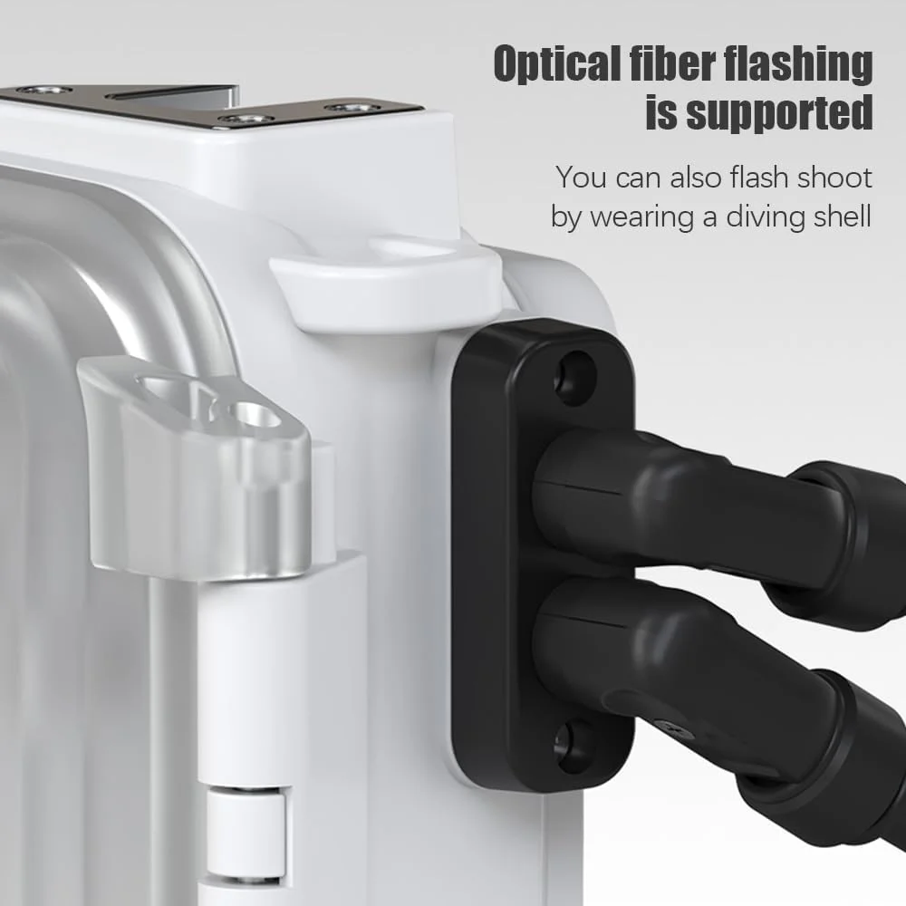 محفظه ضد آب دوربین Andoer TG7 مناسب برای دوربین های اکشن، عمق 60 متر، محفظه محافظ غواصی با رابط رزوه ای 52 میلی متری و آداپتور لنز 67 میلی متری سازگار با دوربین Olympus TG-7