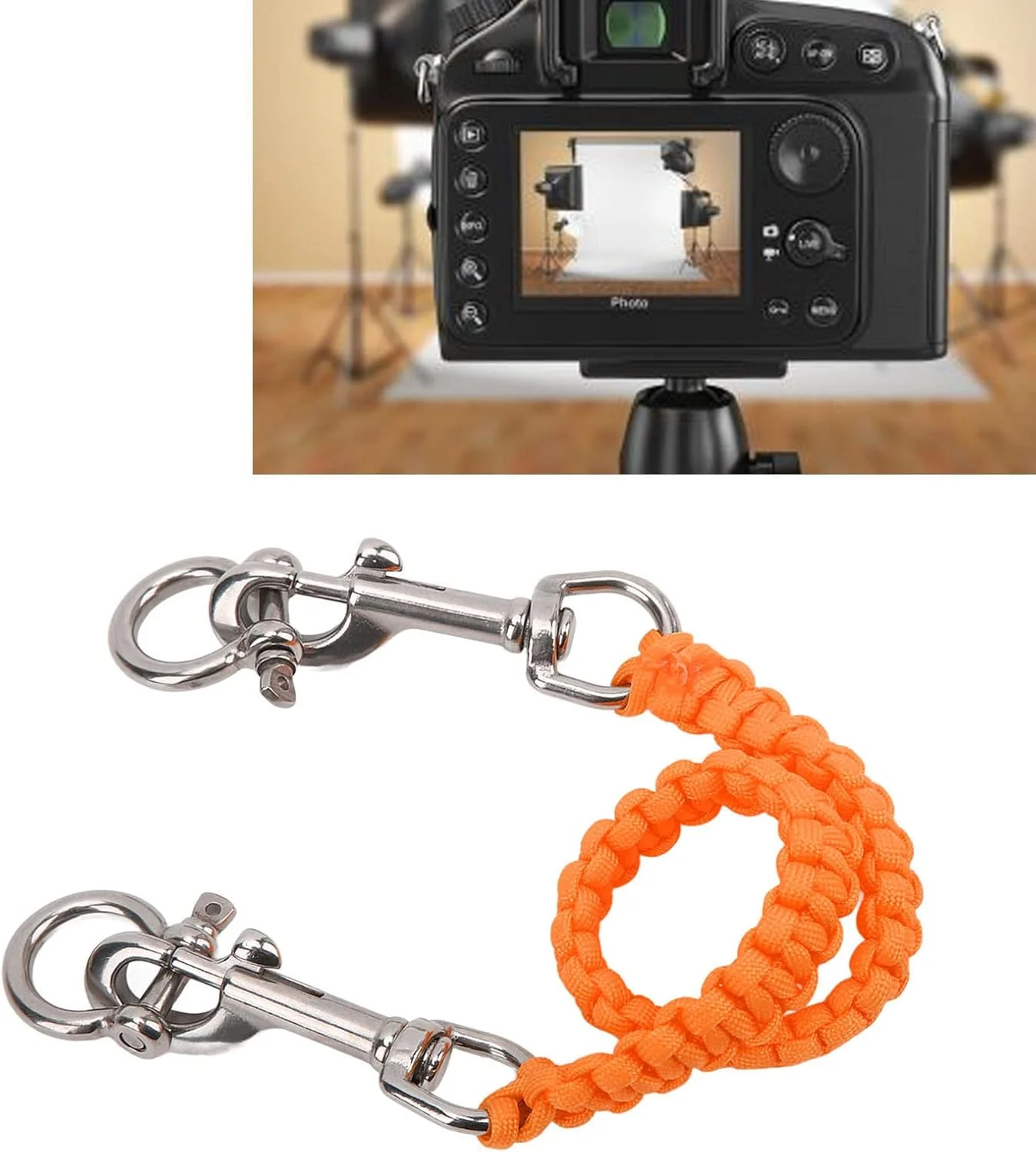 بند دستی نگهدارنده دوربین زیرآبی آلومژور با دستگیره نرم (نارنجی)