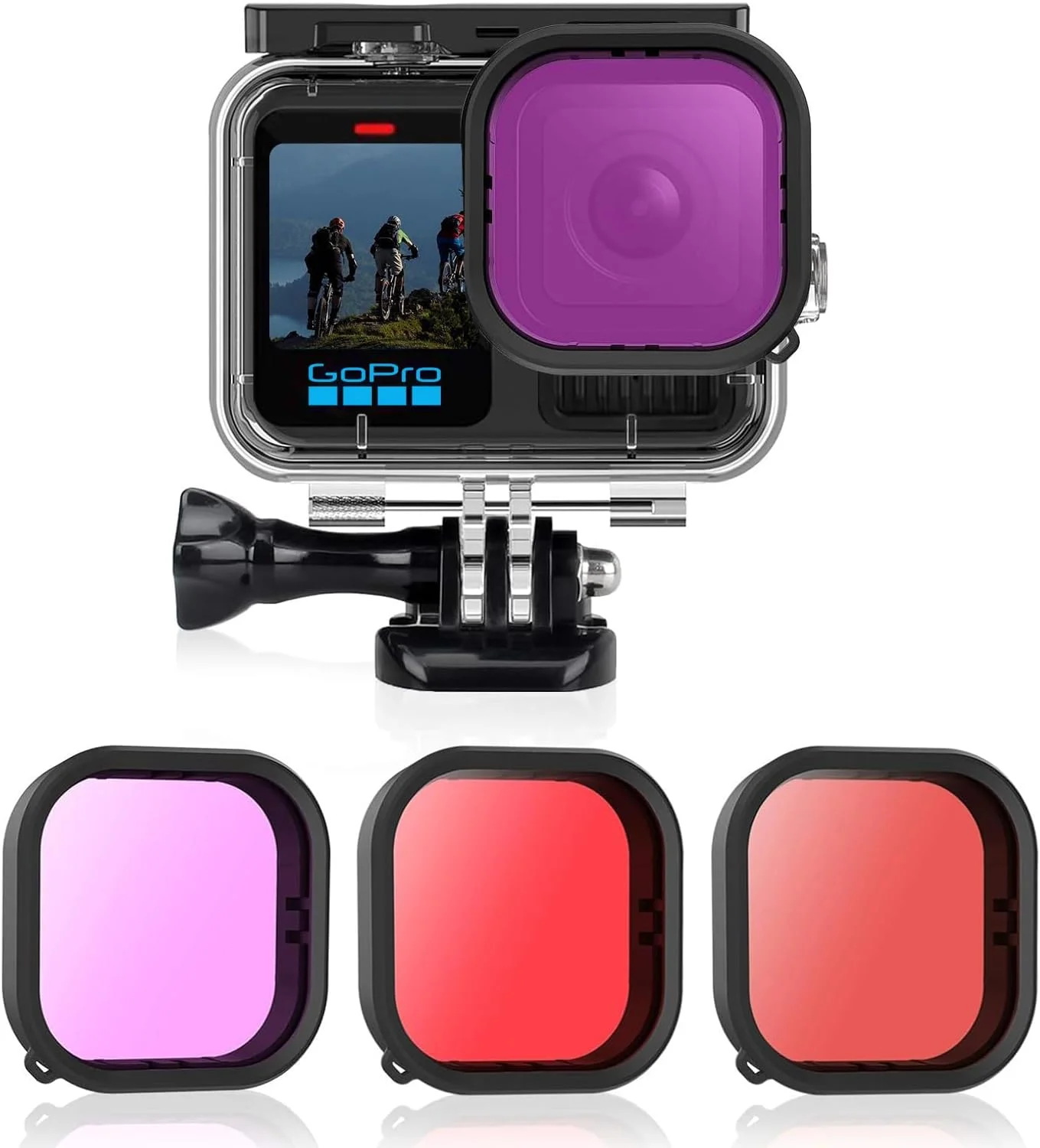 کیت فیلتر غواصی 3 عددی AFAITH + کیس ضد آب برای GoPro Hero 13/12/11/10/9 Black، پوشش محافظ پوسته برای عکاسی غواصی در زیر آب + فیلتر غواصی 3 عددی برای GoPro Hero 13/12/11/10/9 Black کیت فیلتر غواصی 3 عددی AFAITH + کیس ضد آب برای GoPro Hero 13/12/11/10/9 Black، پوشش محافظ پوسته برای عکاسی غواصی در زیر آب + فیلتر غواصی 3 عددی برای GoPro Hero 13/12/11/10/9 Black