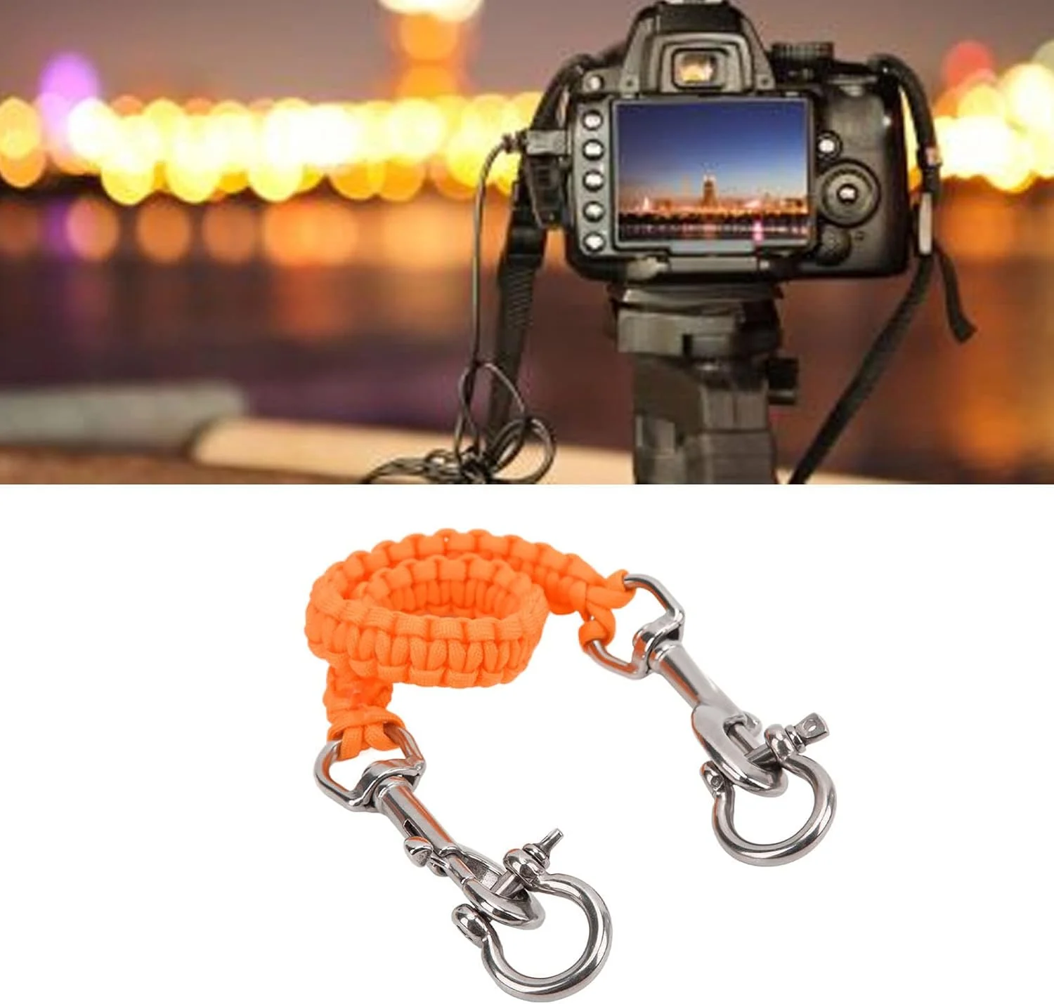 بند دستی نگهدارنده دوربین زیرآبی آلومژور با دستگیره نرم (نارنجی)