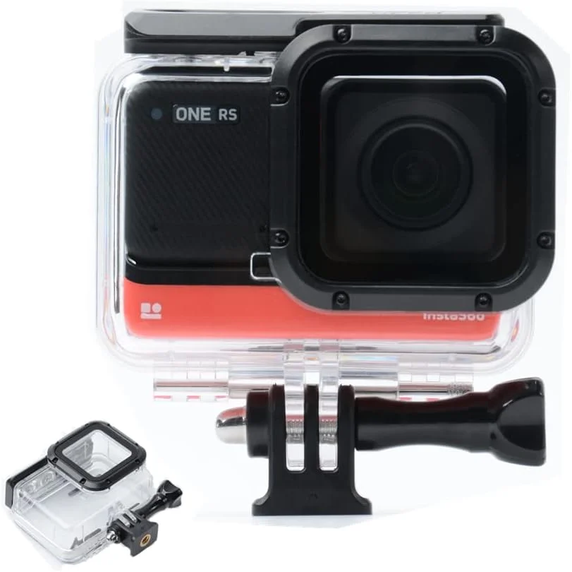 محفظه ضد آب 60 متری برای Insta 360 One RS 4K، محافظ غواصی، پوشش پوسته زیر آب
