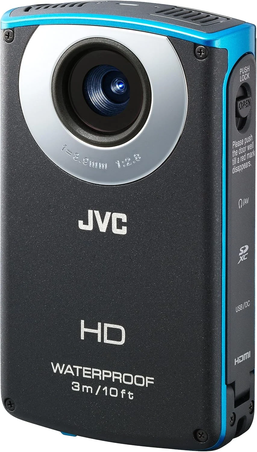 دوربین فیلمبرداری جیبی ضد آب JVC Picsio GC-WP10 (آبی) جدیدترین نسخه