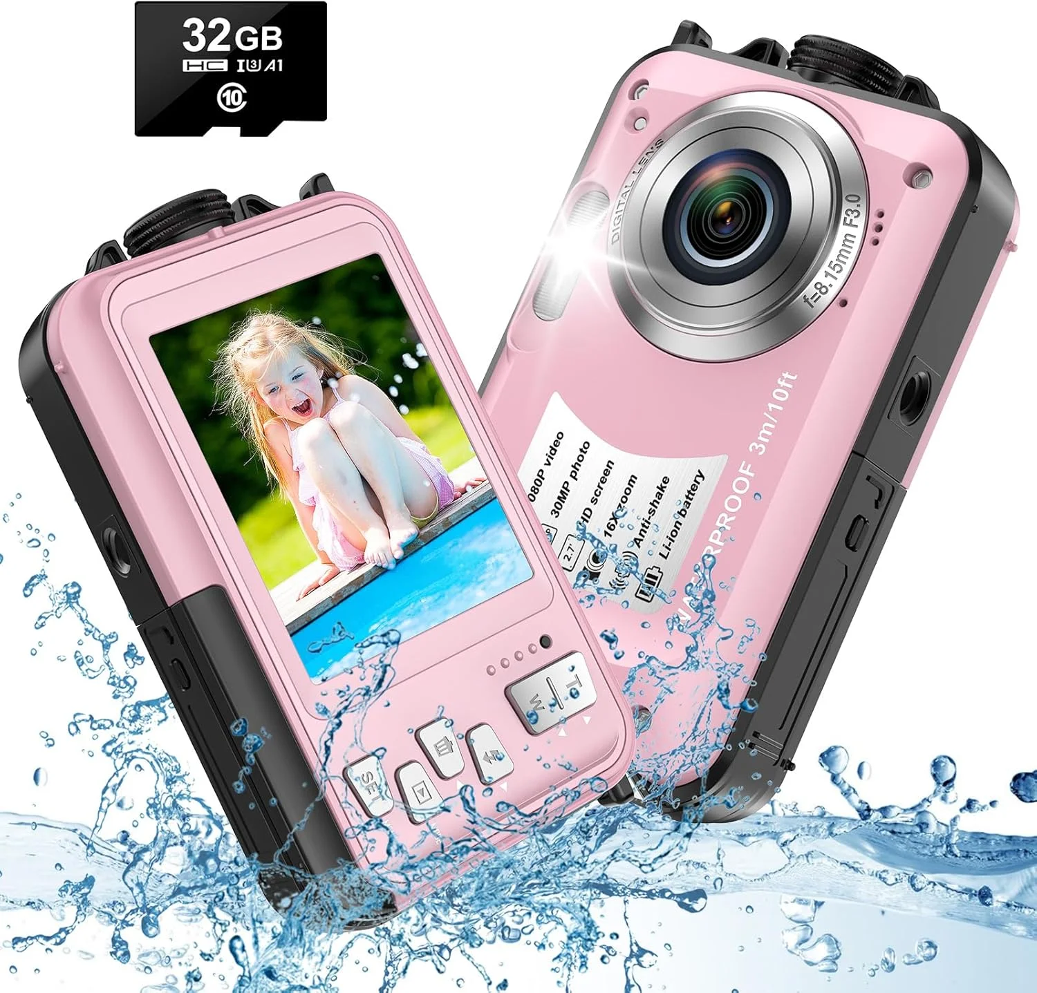 دوربین دیجیتال زیرآب صورتی