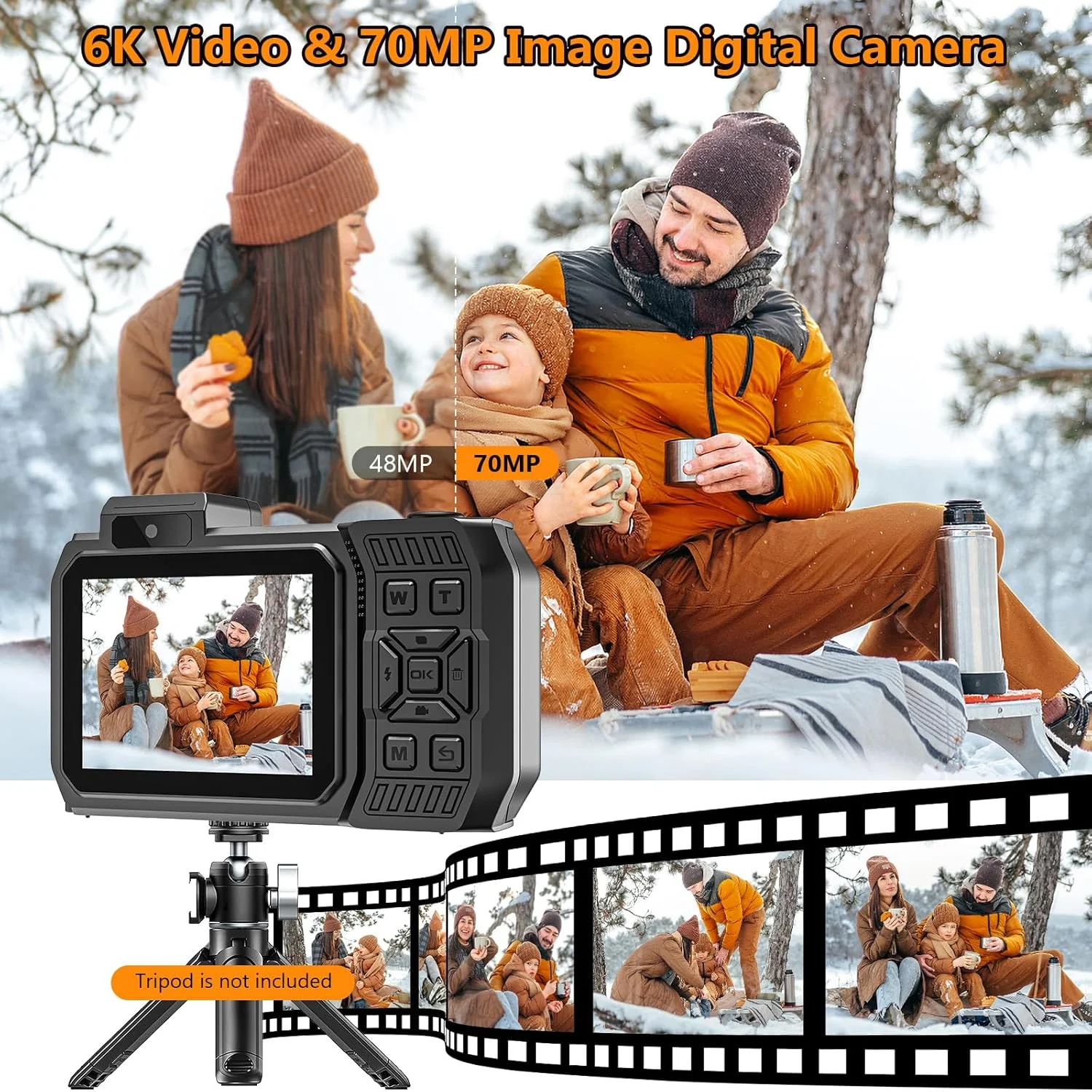 دوربین فیلمبرداری زیر آب UHD 8K، دوربین دیجیتال ضد آب 70 مگاپیکسلی با قابلیت WiFi تا عمق 10 متر به همراه کارت حافظه 64 گیگابایتی، فوکوس خودکار، صفحه نمایش دوگانه سلفی، باتری 2500 میلی آمپر، زوم دیجیتال 18X شناور مناسب غواصی سطحی، نارنجی دوربین فیلمبرداری زیر آب UHD 8K، دوربین دیجیتال ضد آب 70 مگاپیکسلی با قابلیت WiFi تا عمق 10 متر به همراه کارت حافظه 64 گیگابایتی، فوکوس خودکار، صفحه نمایش دوگانه سلفی، باتری 2500 میلی آمپر، زوم دیجیتال 18X شناور مناسب غواصی سطحی، نارنجی