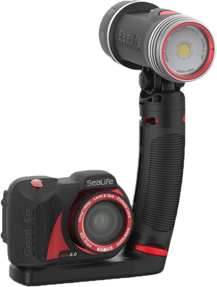 مجموعه SeaLife Micro 2.0 Pro 2000 (شامل SL510, SD2000, گریپ، سینی Micro و کیف Sea Dragon)