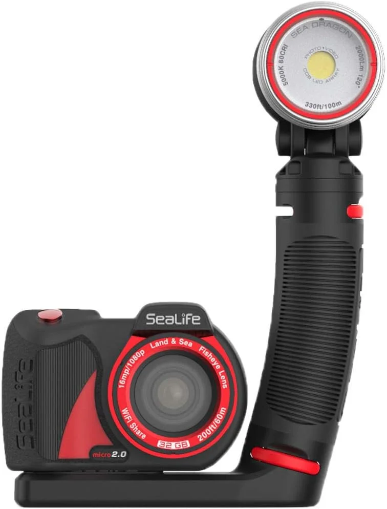 مجموعه SeaLife Micro 2.0 Pro 2000 (شامل SL510, SD2000, گریپ، سینی Micro و کیف Sea Dragon)