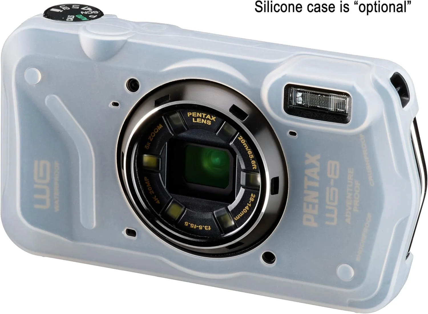 دوربین ماجراجویی مقاوم در برابر شرایط آب و هوایی PENTAX WG-8 مشکی، با عملکرد فوق العاده ضد آب، ضد گرد و غبار و مقاوم در برابر ضربه، دارای چراغ حلقه ای چند منظوره برای عکاسی ماکرو و عملکرد وب کم دوربین ماجراجویی مقاوم در برابر شرایط آب و هوایی PENTAX WG-8 مشکی، با عملکرد فوق العاده ضد آب، ضد گرد و غبار و مقاوم در برابر ضربه، دارای چراغ حلقه ای چند منظوره برای عکاسی ماکرو و عملکرد وب کم