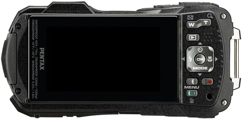 دوربین دیجیتال کامپکت ضد آب PENTAX WG-90 مشکی، مقاوم در برابر ضربه، مقاوم در برابر گرد و غبار، مقاوم در برابر یخ زدگی، دارای نور حلقه ای 6-LED داخلی برای عکاسی ماکرو، حالت عکاسی در زیر آب دوربین دیجیتال کامپکت ضد آب PENTAX WG-90 مشکی، مقاوم در برابر ضربه، مقاوم در برابر گرد و غبار، مقاوم در برابر یخ زدگی، دارای نور حلقه ای 6-LED داخلی برای عکاسی ماکرو، حالت عکاسی در زیر آب