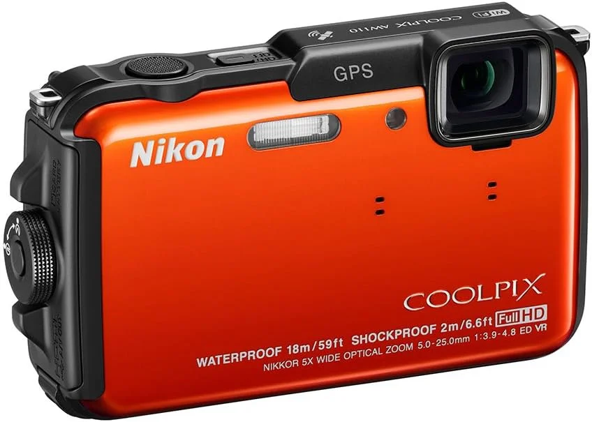 دوربین دیجیتال نیکون COOLPIX AW110 با Wi-Fi، ضد آب و GPS (نارنجی) (مدل قدیمی)
