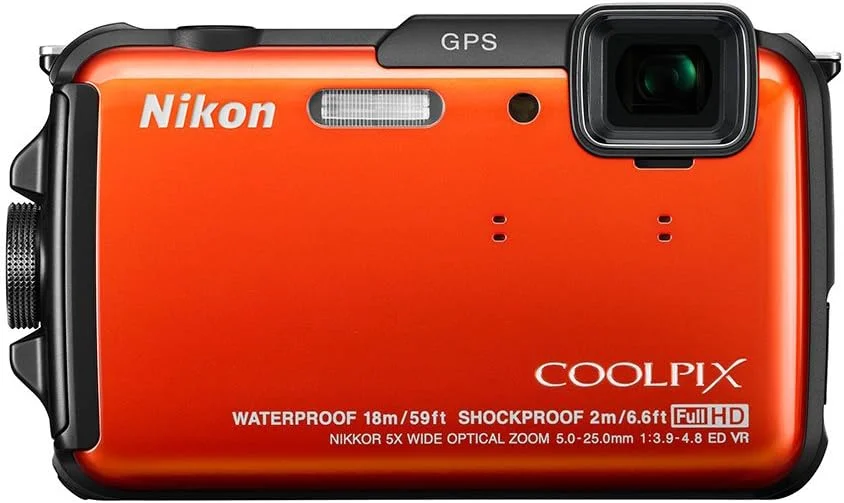 دوربین دیجیتال نیکون COOLPIX AW110 با Wi-Fi، ضد آب و GPS (نارنجی) (مدل قدیمی)