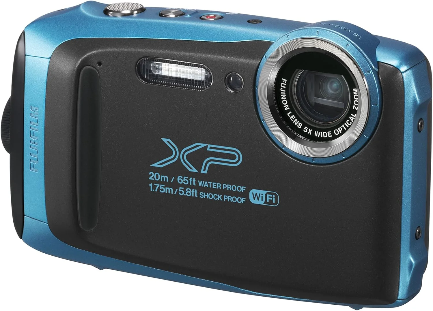 دوربین دیجیتال ضدآب فوجی فیلم FinePix XP130 به همراه کارت حافظه 16 گیگابایتی - آبی آسمانی