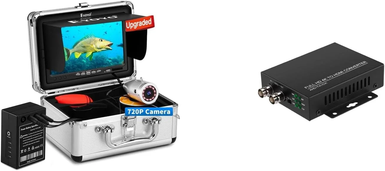 دوربین ماهیگیری زیر آب ایویو مدل EF07RH + آداپتور تبدیل AHD به HDMI