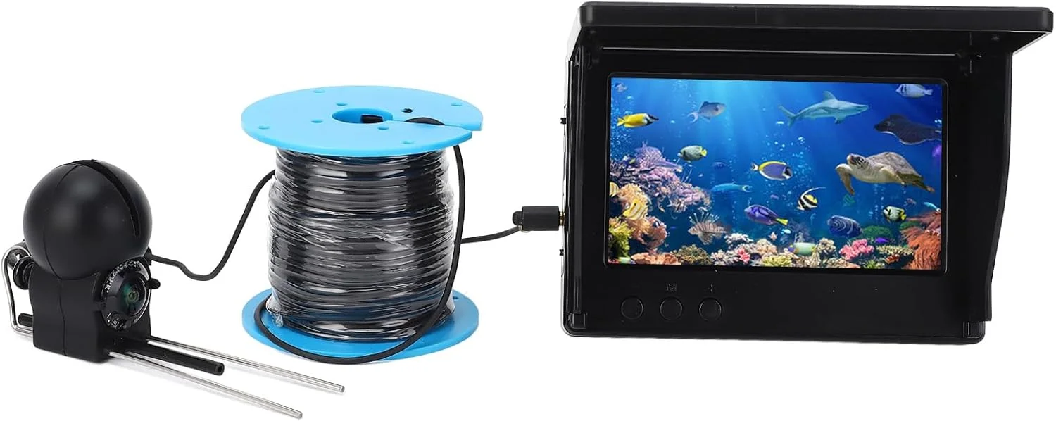 دوربین ماهیگیری زیر آب CHICIRIS قابل حمل 1080P با کیفیت بالا برای قایق، صفحه نمایش 4.3 اینچی، کابل 30 متری