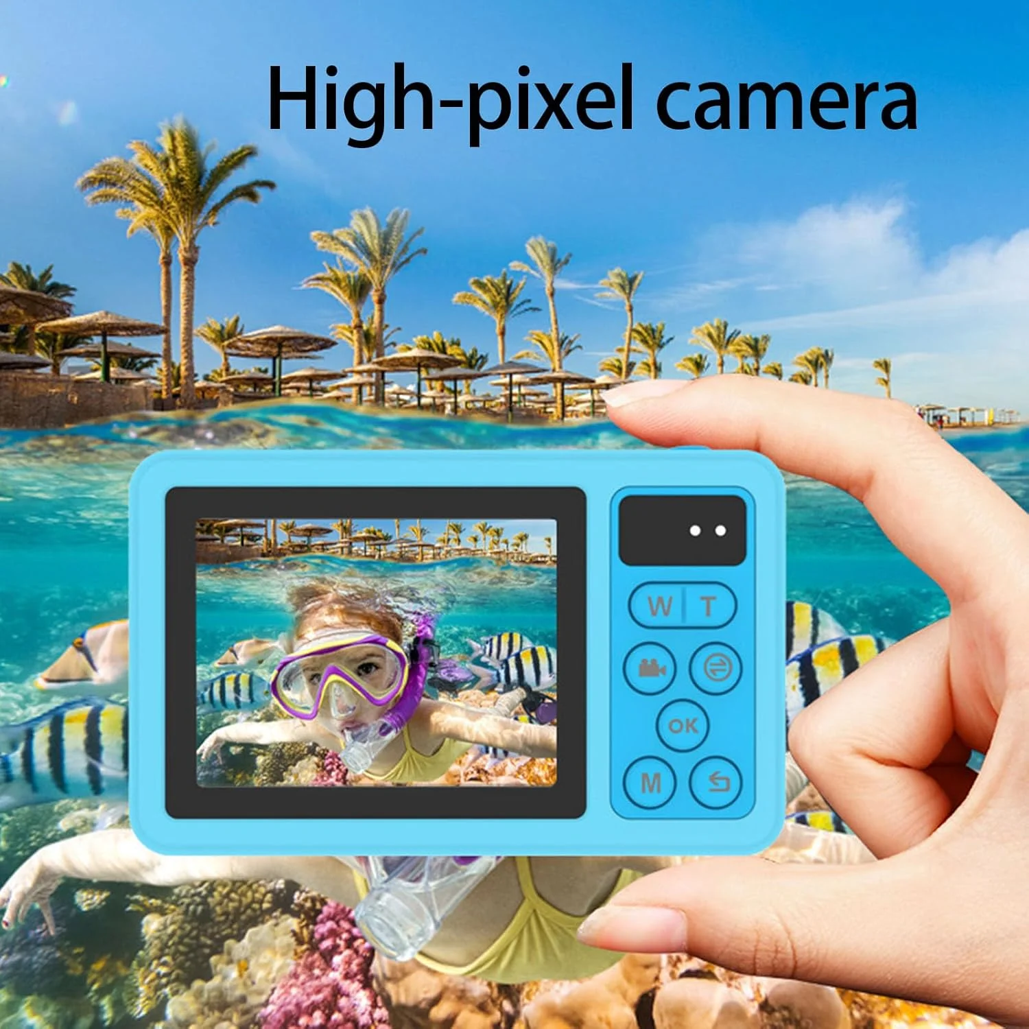 دوربین فشرده ضد آب IP68 با کیفیت 48 مگاپیکسل، صفحه نمایش 2.8 اینچی و باتری 1200 میلی آمپر ساعتی، دوربین سبک وزن برای دوستداران ورزش های آبی و غواصی دوربین فشرده ضد آب IP68 با کیفیت 48 مگاپیکسل، صفحه نمایش 2.8 اینچی و باتری 1200 میلی آمپر ساعتی، دوربین سبک وزن برای دوستداران ورزش های آبی و غواصی