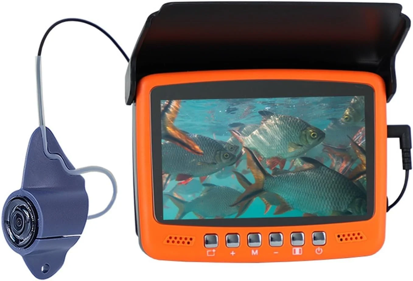 دوربین زیر آب، دوربین ماهیگیری زیر یخ HD 1000 خطی با صفحه نمایش 4.3 اینچی IPS و 8 چراغ مادون قرمز با قابلیت روشن/خاموش