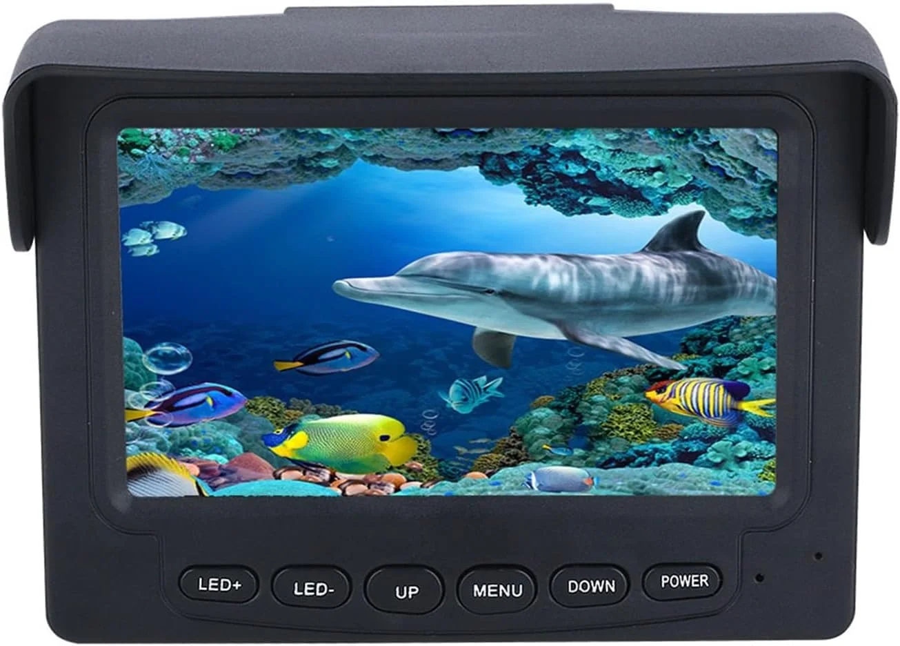 دوربین زیر آب، 15 متری 4.3 اینچی 1000tvl کیت دوربین فیلمبرداری ماهیگیری زیر آب 12 عدد چراغ LED IR، دوربین ماهی یاب دریاچه زیر آب