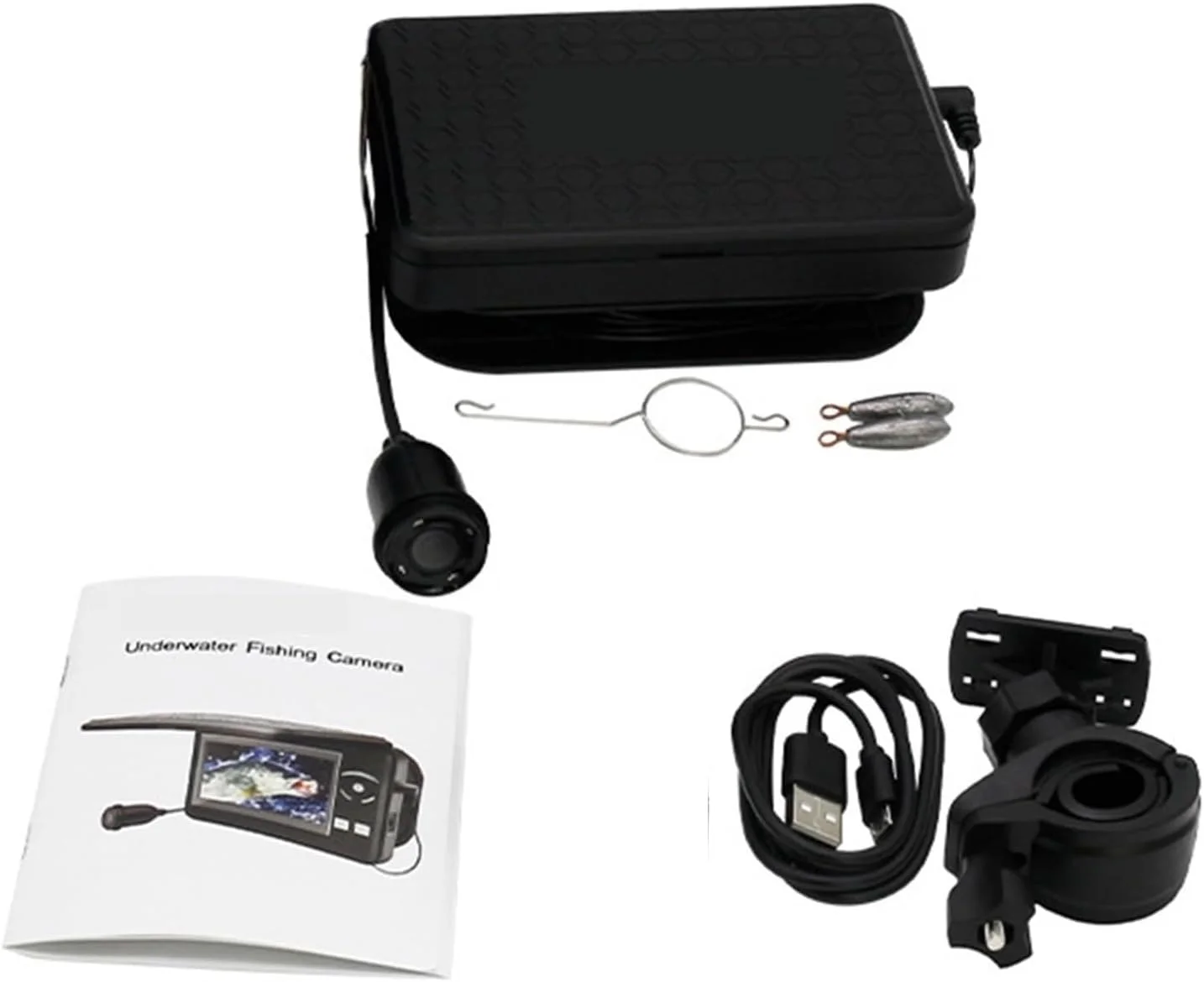 دوربین زیر آب، دوربین ماهیگیری قابل حمل ضد آب 720P با صفحه نمایش 4.3 اینچی LCD برای ماهیگیری در دریاچه یخ زده، دریا و قایق دوربین زیر آب، دوربین ماهیگیری قابل حمل ضد آب 720P با صفحه نمایش 4.3 اینچی LCD برای ماهیگیری در دریاچه یخ زده، دریا و قایق