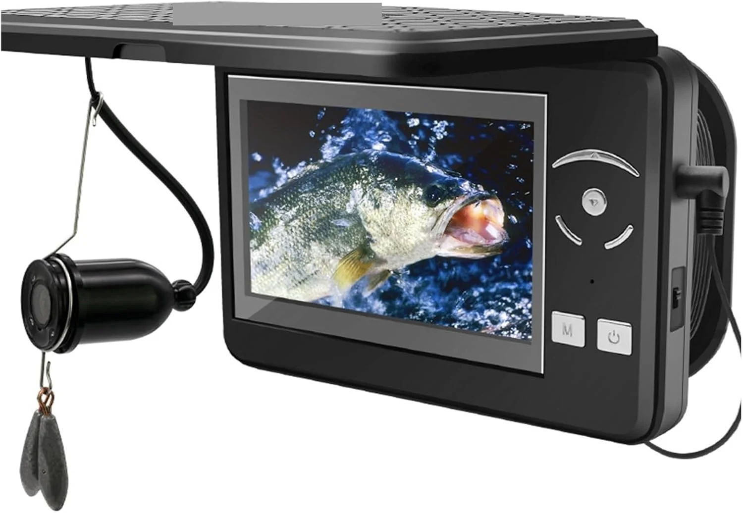 دوربین زیر آب، دوربین ماهیگیری قابل حمل ضد آب با صفحه نمایش 4.3 اینچی LCD برای ماهیگیری در قایق، دریاچه یخ زده دوربین زیر آب، دوربین ماهیگیری قابل حمل ضد آب با صفحه نمایش 4.3 اینچی LCD برای ماهیگیری در قایق، دریاچه یخ زده