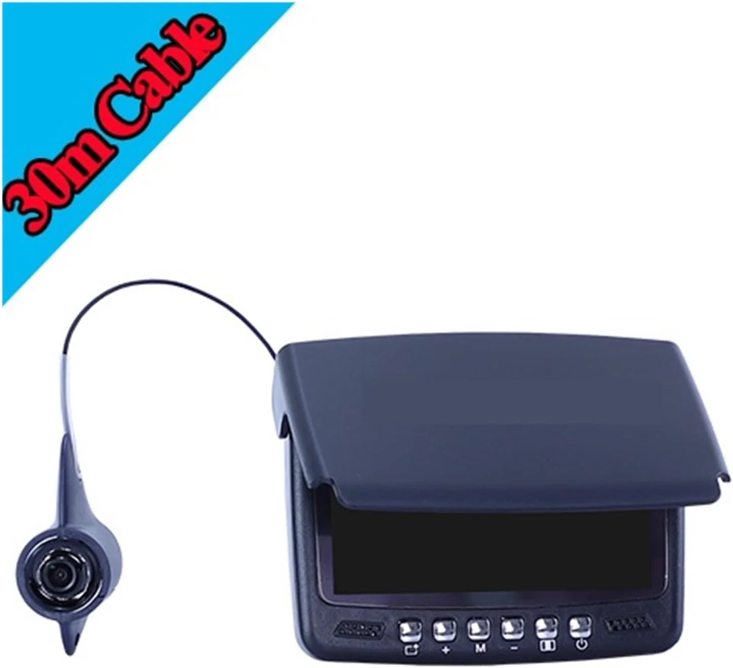 دوربین زیر آب، ماهی یاب مانیتور IPS 4.3 اینچی HD 1000 خطی برای ماهیگیران، دوربین ماهیگیری روی یخ با 8 چراغ مادون قرمز با قابلیت روشن/خاموش