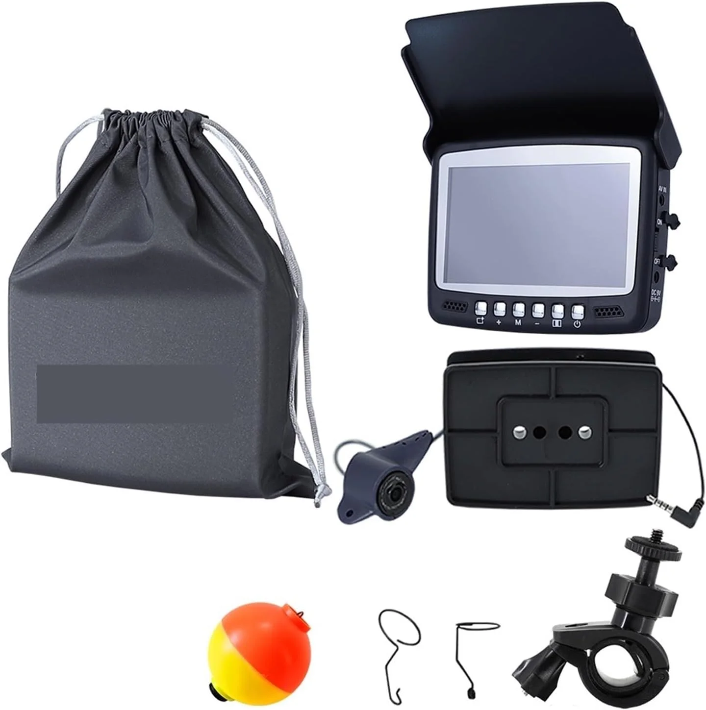 دوربین زیر آب، ماهی یاب مانیتور IPS 4.3 اینچی HD 1000 خطی برای ماهیگیران، دوربین ماهیگیری روی یخ با 8 چراغ مادون قرمز با قابلیت روشن/خاموش