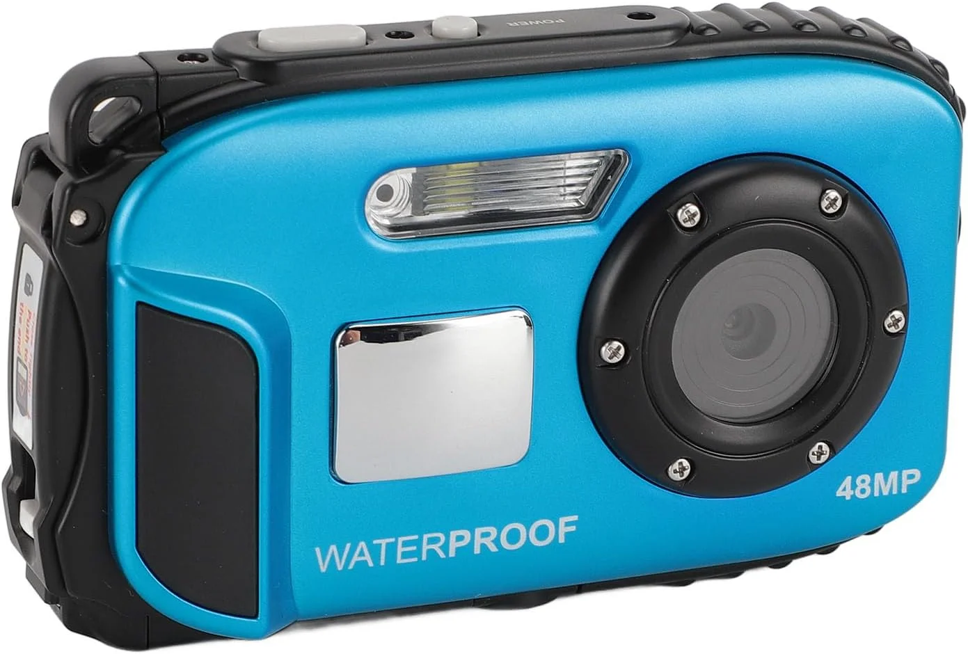 دوربین سلفی زیر آب 1080P 48MP با قابلیت تشخیص چهره، مناسب غواصی و ماجراجویی در آب، ضد آب (آبی)