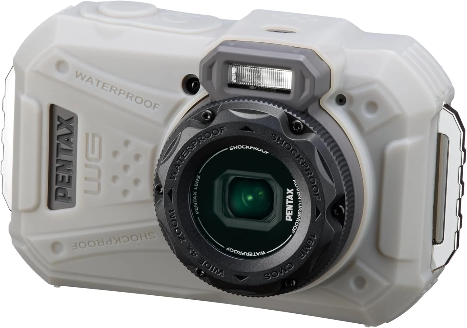 دوربین دیجیتال کامپکت ضد آب PENTAX WG-1000 (خاکستری)، طراحی شده برای عکاسی گاه به گاه در فضای باز و زیر آب، ضد آب تا عمق 15 متر (تا یک ساعت)