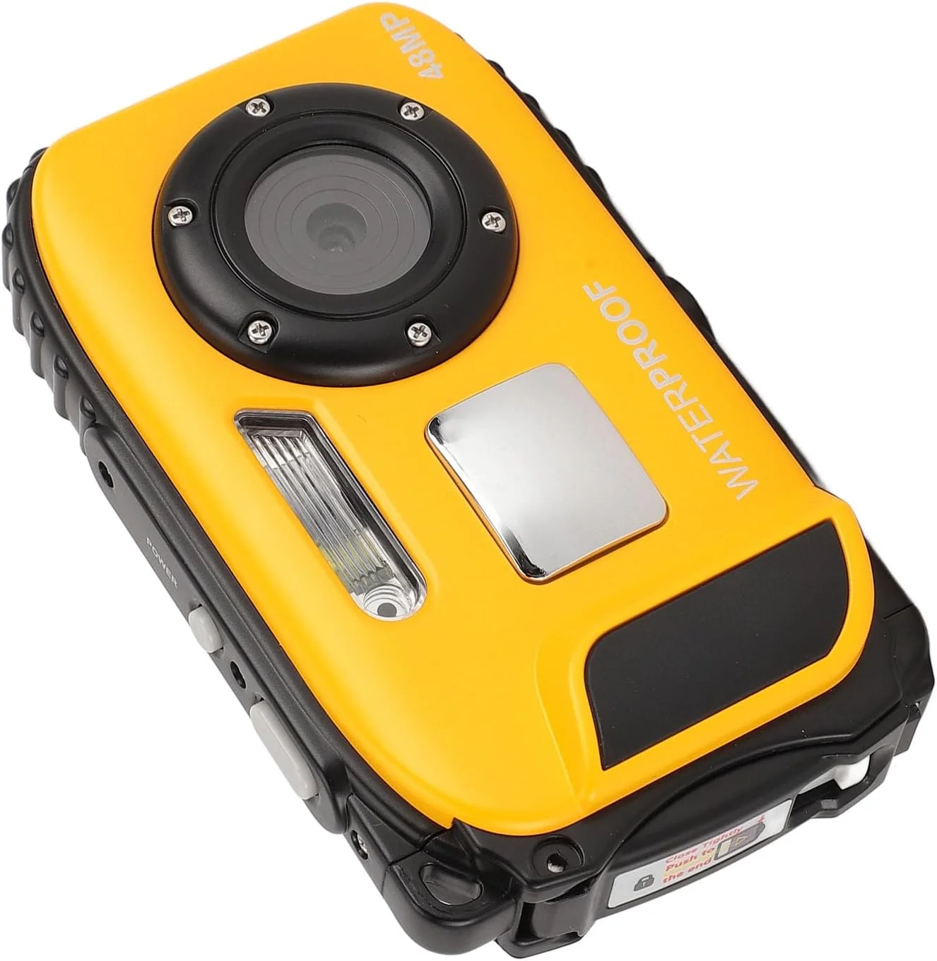 دوربین دیجیتال زیرآبی Acouto 1080P 48MP ضد لرزش با صفحه نمایش رنگی 2.4 اینچی، کارت حافظه 32 گیگابایتی، فوکوس خودکار و تشخیص چهره هوشمند - دوربین الکترونیکی