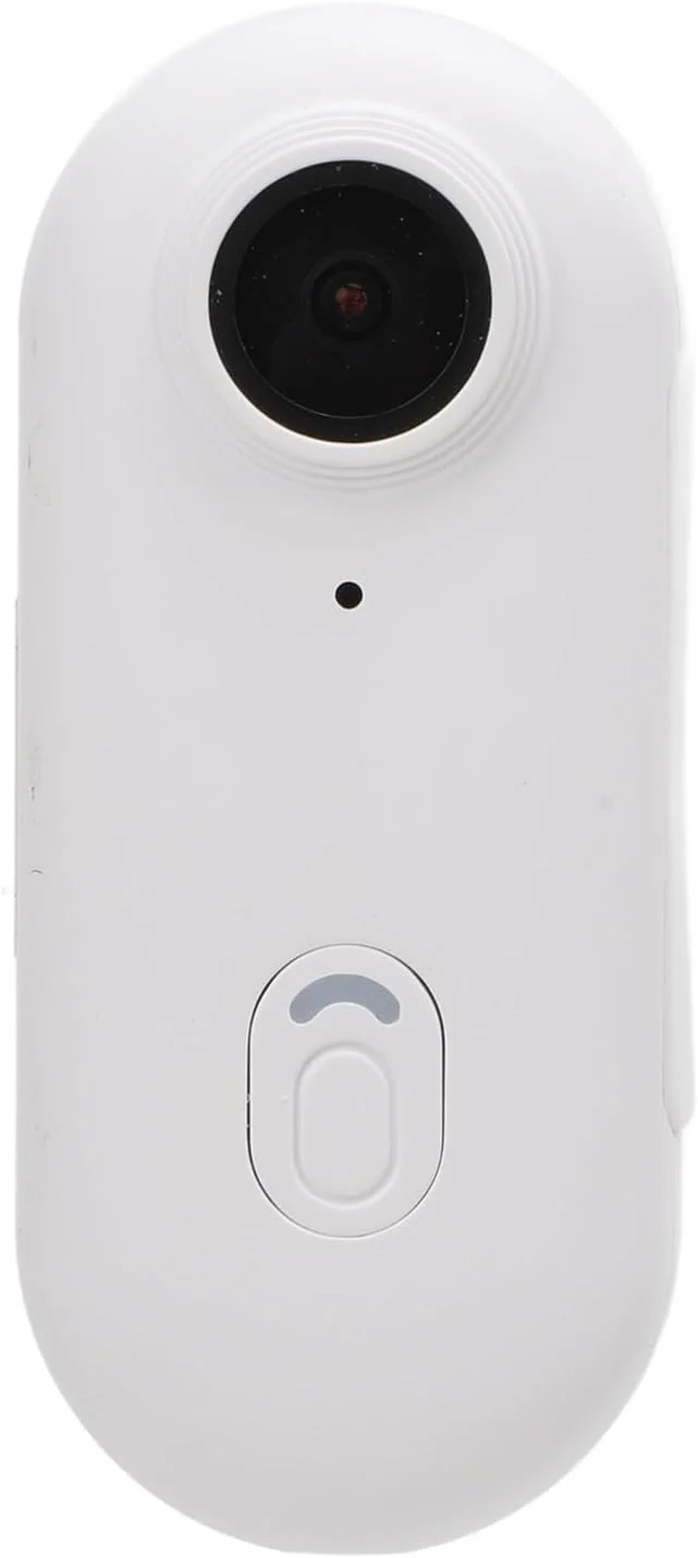 دوربین کوچک پوشیدنی Zerodis، دوربین فیلمبرداری مغناطیسی زاویه باز 1080P HD با گیره پشتی برای ورزش های فضای باز (سفید)