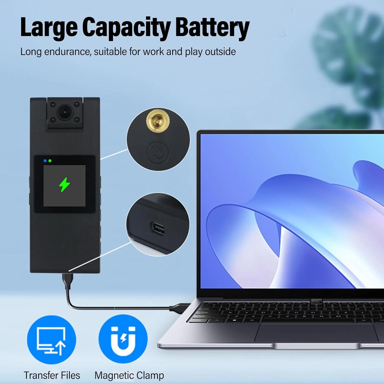 دوربین بدنه، ضبط کننده صوتی و تصویری، دوربین دوچرخه با صفحه نمایش، لنز چرخان 180 درجه، کارت حافظه 32 گیگابایتی، دید در شب مادون قرمز برای دوچرخه سواری در فضای باز