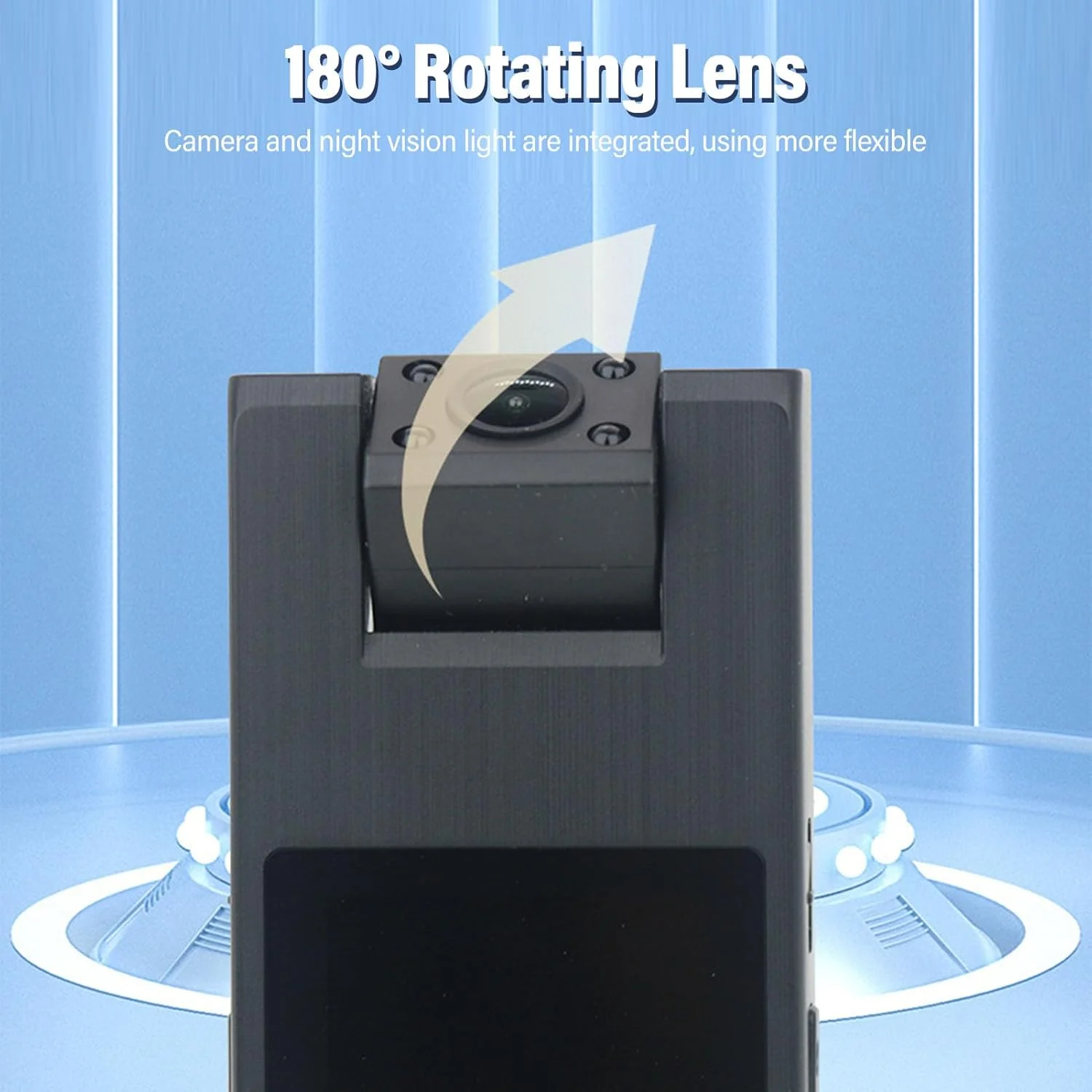 دوربین بدنه با صفحه نمایش، ضبط صدا و تصویر HD، لنز چرخان 180 درجه، دید در شب مادون قرمز، کارت حافظه 32 گیگابایتی، دوربین پوشیدنی، برای دوچرخه سواری در فضای باز دوربین بدنه با صفحه نمایش، ضبط صدا و تصویر HD، لنز چرخان 180 درجه، دید در شب مادون قرمز، کارت حافظه 32 گیگابایتی، دوربین پوشیدنی، برای دوچرخه سواری در فضای باز