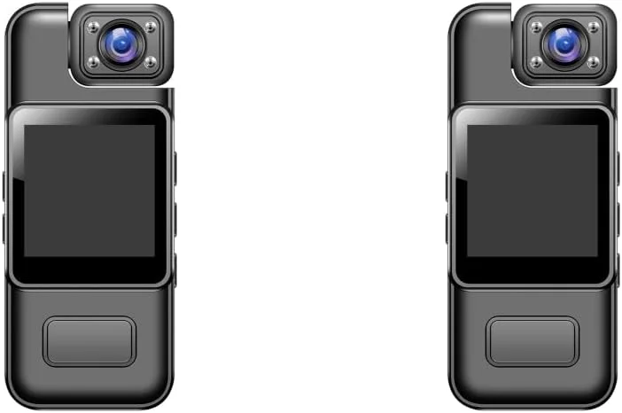 دوربین بدنه 4K پوشیدنی با لنز چرخان 180 درجه، ضبط کننده ویدئویی قابل حمل برای ماجراجویی در فضای باز و وبلاگ نویسی