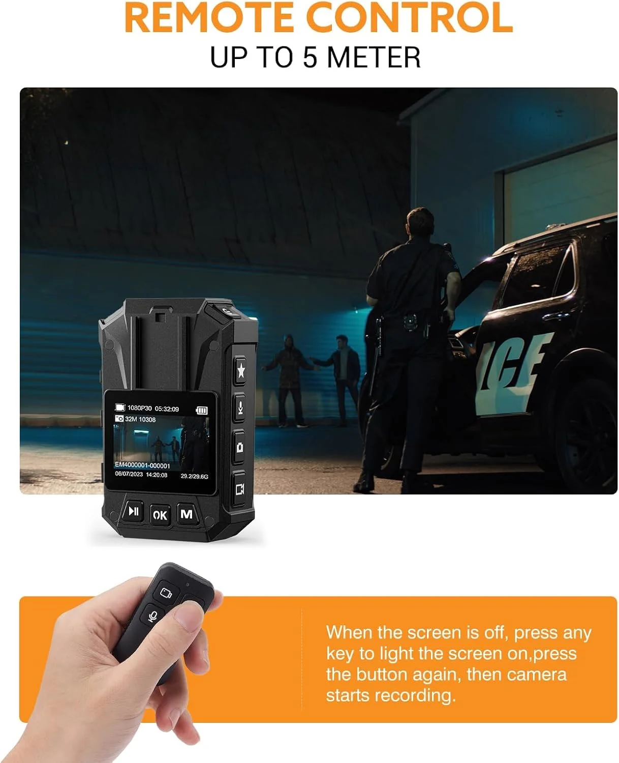 دوربین بدنه WD9 2K، دوربین بدنه 128 گیگابایتی GPS با کنترل از راه دور، باتری 3500 میلی آمپری برای 16 ساعت ضبط ویدیو، دوربین ضد آب قابل پوشیدن با چراغ LED برای فضای باز، اجرای قانون، مسافرت دوربین بدنه WD9 2K، دوربین بدنه 128 گیگابایتی GPS با کنترل از راه دور، باتری 3500 میلی آمپری برای 16 ساعت ضبط ویدیو، دوربین ضد آب قابل پوشیدن با چراغ LED برای فضای باز، اجرای قانون، مسافرت