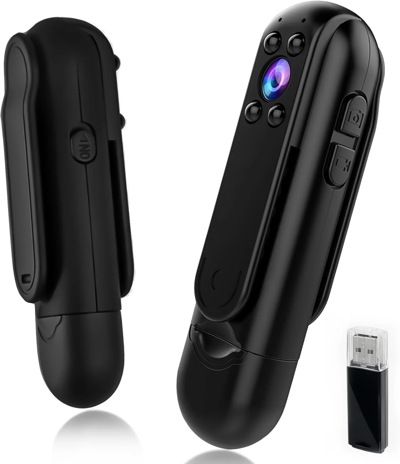 دوربین کوچک WOTCHA با کیفیت HD 1080P، دارای تشخیص حرکت، دید در شب مادون قرمز، ضبط چرخه‌ای، دوربین فیلمبرداری کوچک قابل حمل برای ورزش‌های فضای باز/مسافرت/دوچرخه‌سواری/پیاده‌روی (کارت SD شامل نمی‌شود)