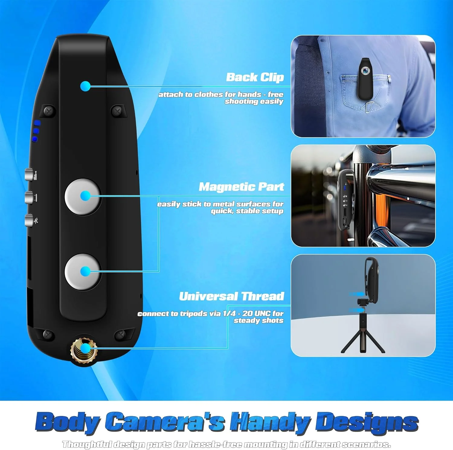 دوربین بدنه با کارت 32 گیگابایتی، دوربین بدنه 1080P مدل 2025، دوربین کوچک شخصی با گیره مغناطیسی، دوربین های ویدیویی بدنه قابل پوشیدن برای دوچرخه سواری، کار، مسافرت، پیاده روی حیوانات خانگی، ورزش های فضای باز دوربین بدنه با کارت 32 گیگابایتی، دوربین بدنه 1080P مدل 2025، دوربین کوچک شخصی با گیره مغناطیسی، دوربین های ویدیویی بدنه قابل پوشیدن برای دوچرخه سواری، کار، مسافرت، پیاده روی حیوانات خانگی، ورزش های فضای باز