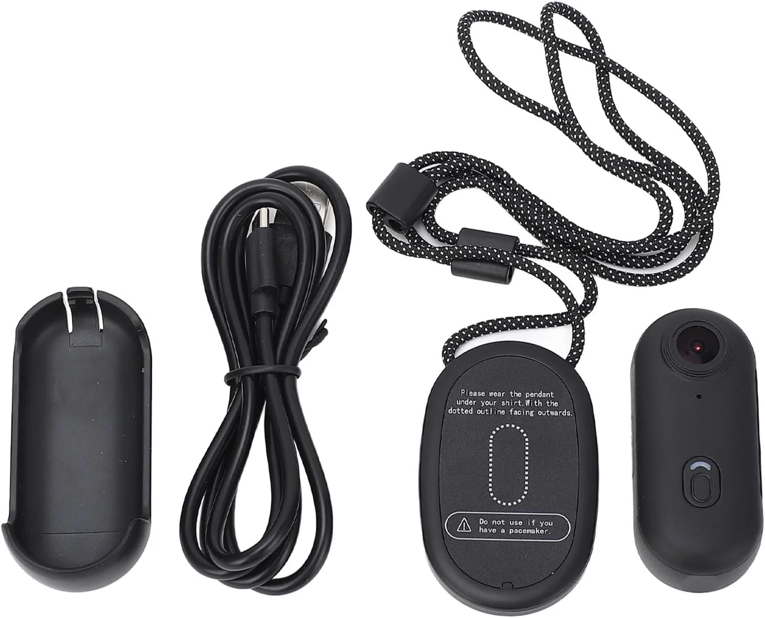 دوربین اکشن کوچک پوشیدنی ViaGasaFamido 1080P، ضد آب، قابل حمل، قابل شارژ، اتصال WiFi، مناسب برای دوچرخه سواری، حیوانات خانگی، کوهنوردی، موج سواری، ضبط فیلم با گیره پشتی