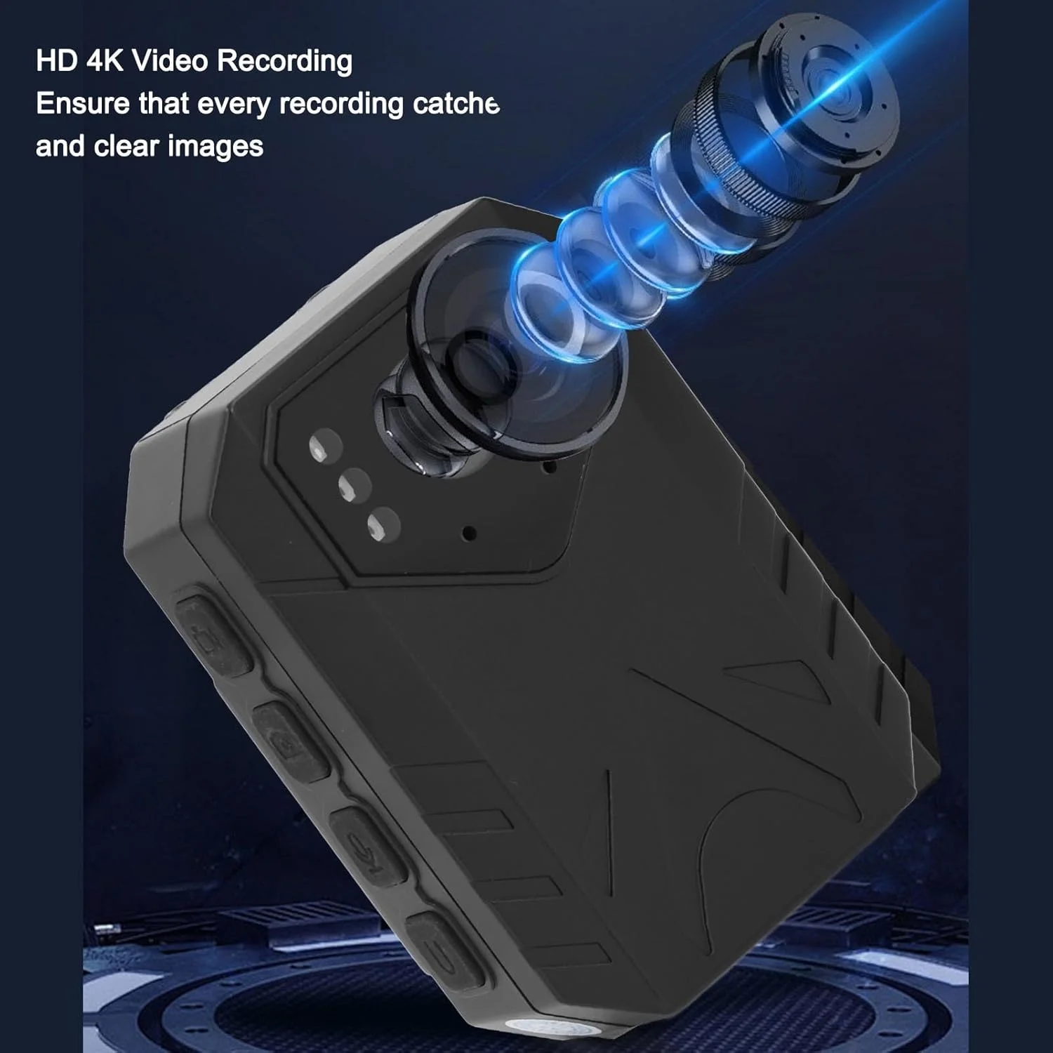 دوربین بدنه 4K، دوربین پوشیدنی با ضبط ویدیو، صفحه نمایش رنگی 2 اینچی TFT، مناسب برای اجرای قانون، امنیت، افسران دوربین بدنه 4K، دوربین پوشیدنی با ضبط ویدیو، صفحه نمایش رنگی 2 اینچی TFT، مناسب برای اجرای قانون، امنیت، افسران