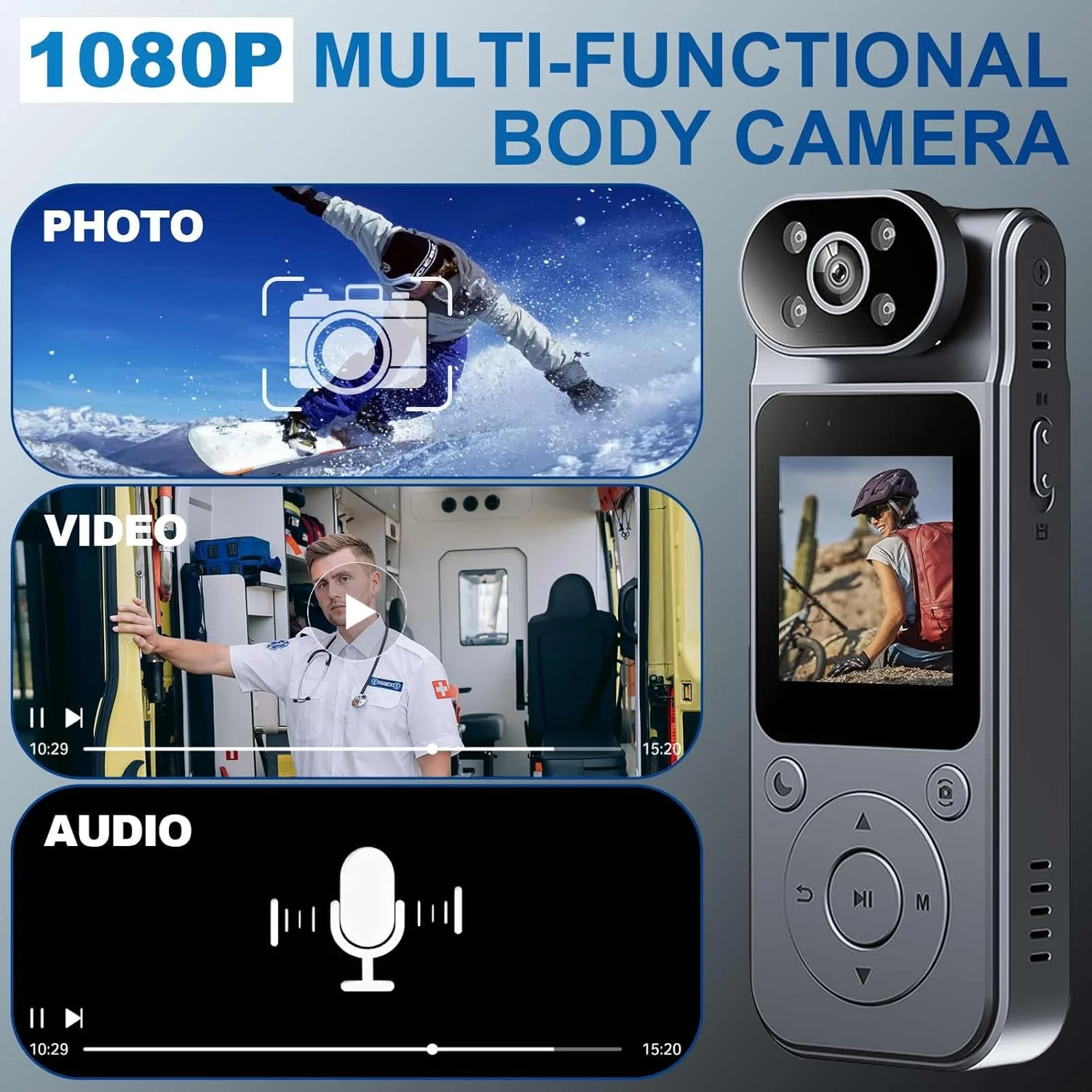 دوربین کوچک بدنه 1080P با حافظه 64 گیگابایت، دوربین جیبی شخصی با لنز چرخان 180 درجه و عملکرد دید در شب، دوربین فیلمبرداری پوشیدنی برای امنیت، مسافرت، فضای باز دوربین کوچک بدنه 1080P با حافظه 64 گیگابایت، دوربین جیبی شخصی با لنز چرخان 180 درجه و عملکرد دید در شب، دوربین فیلمبرداری پوشیدنی برای امنیت، مسافرت، فضای باز